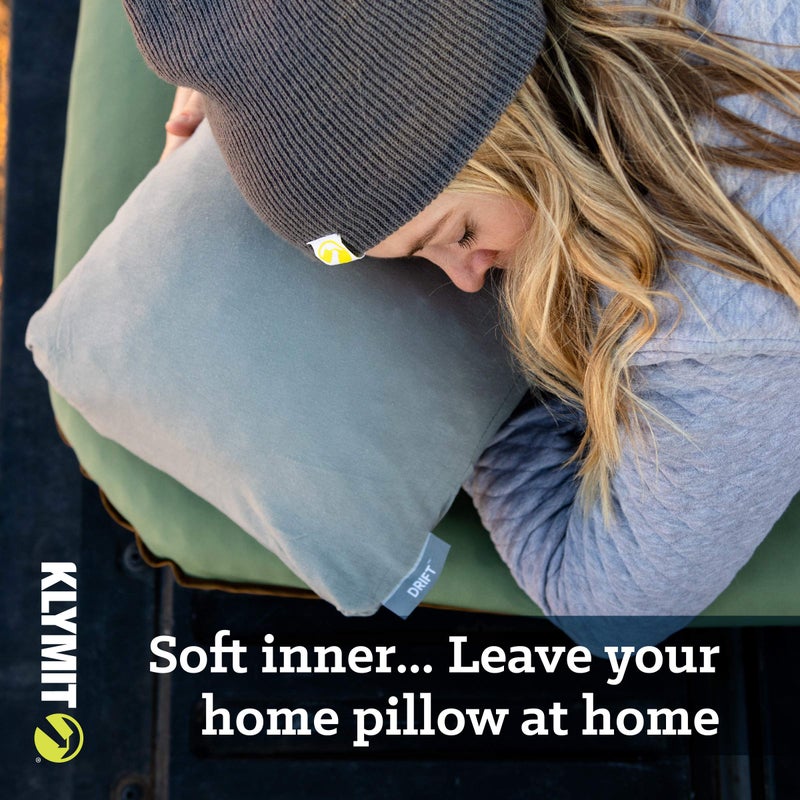 Klymit Drift Camping Pillow, Shredded Memory Foam Travel Pillow with Reversible Cover for Outdoor Use, Orange, Regular - Image 5